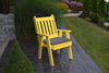 A&L Furniture Amish-Made Poly Traditional English Chair, Lemon Yellow