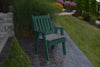 A&L Furniture Amish-Made Poly Traditional English Chair, Turf Green