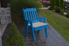 A&L Furniture Amish-Made Poly Royal English Chair, Blue