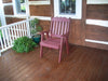 A&L Furniture Amish-Made Poly Royal English Chair, Cherrywood
