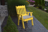 A&L Furniture Amish-Made Poly Royal English Chair, Lemon Yellow