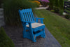 A&L Furniture Amish-Made Poly Royal English Glider Chair, Blue