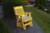 A&L Furniture Amish-Made Poly Royal English Glider Chair, Lemon Yellow