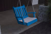 A&L Furniture Amish-Made Poly Traditional English Chair Swing, Blue