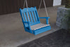 A&L Furniture Amish-Made Poly Royal English Chair Swing, Blue