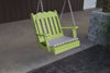 A&L Furniture Amish-Made Poly Royal English Chair Swing, Tropical Lime