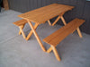 A&L Furniture Company 5' Pine Economy Picnic Table, Cedar Stain