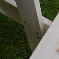A&L Furniture Co. Amish-Made Spruce Picnic Tables with Attached Benches