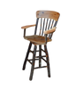 A&L Furniture Co. Amish-Made Hickory Panel Back Swivel Bar Chair