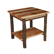 A&L Furniture Co. Hickory Solid Wood End Table with Shelf