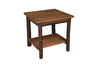A&L Furniture Co. Hickory Solid Wood End Table with Shelf