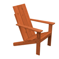 A&L Furniture Cedar Wood Modern Adirondack Chair, Redwood Stain