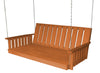 A&L Furniture Co. Amish-Made Pressure-Treated Pine Wingate Swing Beds, Stained
