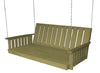 A&L Furniture Co. Amish-Made Pressure-Treated Pine Wingate Swing Beds, Stained