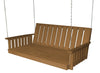 A&L Furniture Co. Amish-Made Pressure-Treated Pine Wingate Swing Beds, Stained