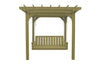 A&L Furniture Co. Amish-Made Bradford Pergola with Wingate Swingbed