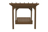 A&L Furniture Co. Amish-Made Bradford Pergola with Wingate Swingbed