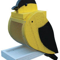Beaver Dam Woodworks Amish-Made Deluxe Goldfinch-Shaped Bird Feeder