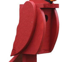 Beaver Dam Woodworks Amish-Made Deluxe Cardinal-Shaped Birdhouse