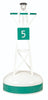 Amish-Made Green Fiberglass and Vinyl Buoy Lawn Ornament