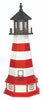 4' Octagonal Amish-Made Wooden Assateague, VA Replica Lighthouse with Base
