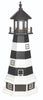 4' Octagonal Amish-Made Poly Bodie Island, NC Replica Lighthouse with Base