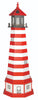 6' Octagonal Amish-Made Wooden West Quoddy, ME Replica Lighthouse with Base