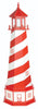 6' Octagonal Amish-Made Wooden White Shoal, MI Replica Lighthouse with Base