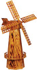 Large Amish-Made Rustic Wooden Windmill Yard Decoration