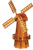 Medium Amish-Made Rustic Wooden Windmill Yard Decoration