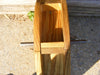 Side view of Amish-Made Decorative Rotating Wooden Water Wheels
