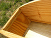 Closeup of troughs on the Amish-Made Decorative Rotating Wooden Water Wheels