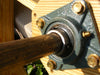 Closeup of bearings for Amish-Made Decorative Rotating Wooden Water Wheels