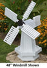 Amish-Made Painted Wooden Dutch Windmill, White