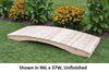 8' Amish-Made Weight-Bearing Cedar Plank Garden Bridge, Unfinished