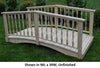8' Amish-Made Weight-Bearing Yellow Pine Spindle Garden Bridge, Unfinished