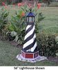 4' Hexagonal Amish-Made Wooden Cape Hatteras, NC Replica Lighthouse with Base