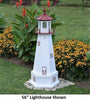 4' Hexagonal Amish-Made Wooden Marblehead, OH Replica Lighthouse with Base