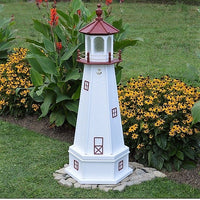 4' Hexagonal Amish-Made Wooden Marblehead, OH Replica Lighthouse with Base