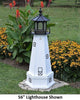 4' Hexagonal Amish-Made Wooden Cape Cod, MA Replica Lighthouse with Base