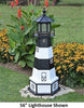 4' Hexagonal Amish-Made Wooden Fire Island, NY Replica Lighthouse with Base