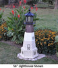 4' Hexagonal Amish-Made Wooden Oak Island, NC Replica Lighthouse with Base