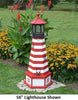 4' Hexagonal Amish-Made Wooden West Quoddy, ME Replica Lighthouse with Base