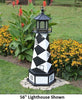 4' Hexagonal Amish-Made Wooden Cape Lookout, NC Replica Lighthouse with Base