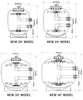 Dimensions of Evolution Aqua K1 MicroBead Pressure Filters