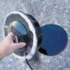 K&H Thermo-Pond™ 3.0 Floating Pond Deicer keeping a hole open in ice