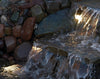 Pond Boss® Landscape and Fountain 3-Light Set in a waterfall