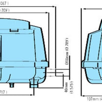 Dimensions for Medo® LA-60B Koi Pond Air Pump