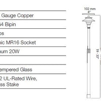 Illumicare Copper Aphrodite Path & Area Light Specifications