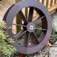 Large Amish-Made Poly Waterwheel in Chocolate
